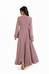Embellished Cuff Flowing Maxi Dress