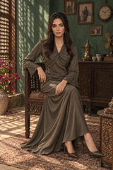 Embellished Twist-Front Maxi Dress