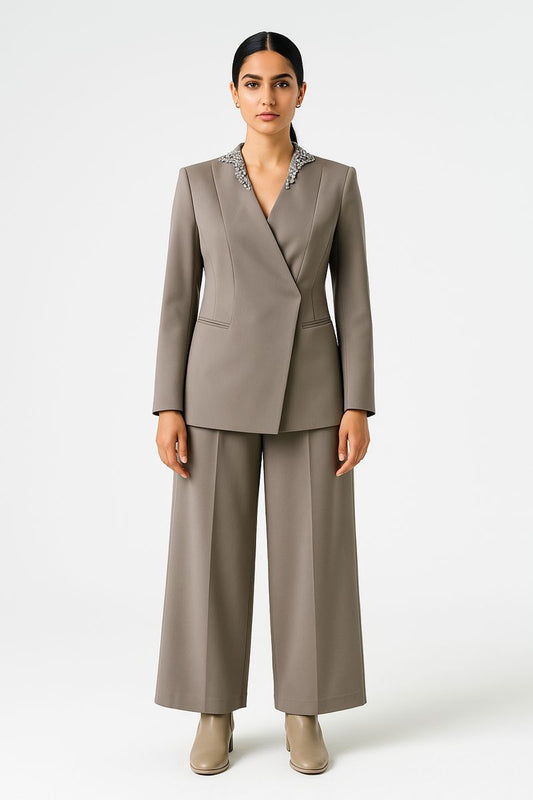 Amara Elegant Wide-Leg Tailored Pant