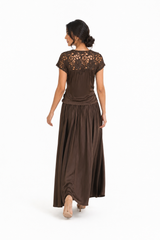 Aurélia Embellished Satin Maxi Dress