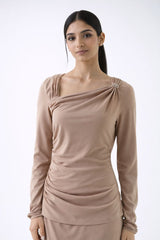 Asymmetric Embellished Blouse