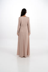 Twist Front Maxi Dress with Stone Tassel Cuffs