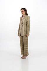 Satin Panel Embroidered Lace Jacket