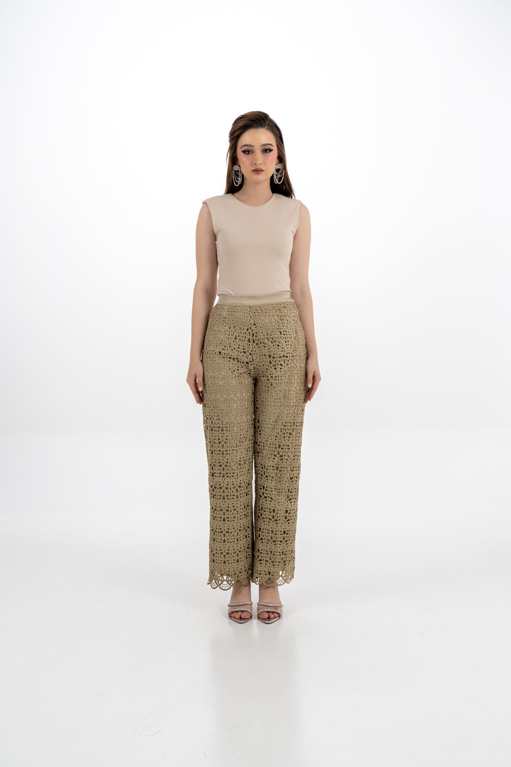 Lace Wide-Leg Pants