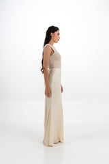 Satin-Finish Maxi Skirt