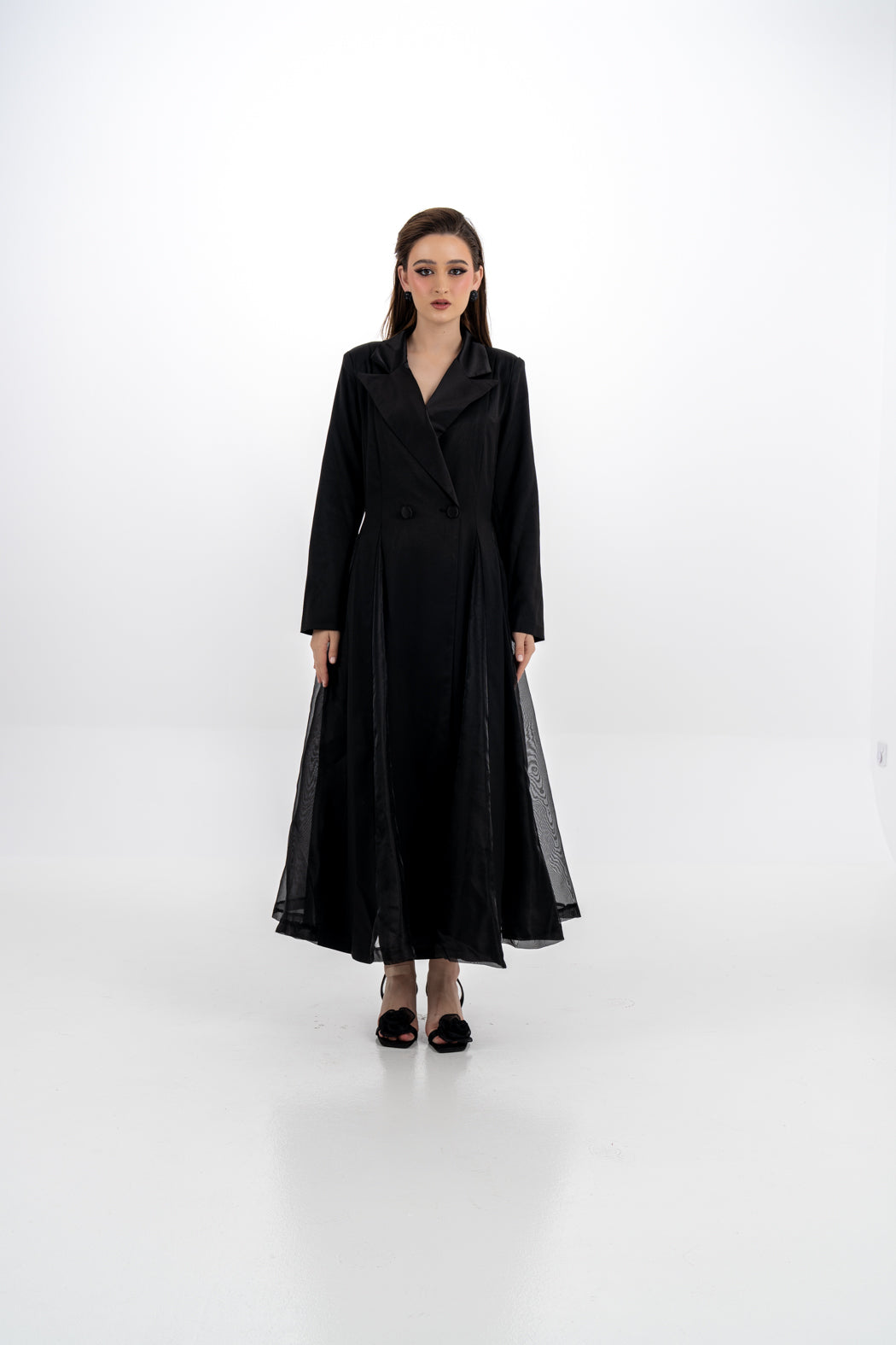Elegant Tailored Long Blazer Dress