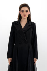 Elegant Tailored Long Blazer Dress