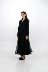 Elegant Tailored Long Blazer Dress