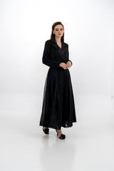 Elegant Tailored Long Blazer Dress
