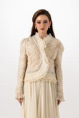 Luxurious Maxi Dress with Removable Embellished Jacket