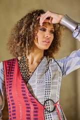 Asymmetrical Patchwork Wrap Dress