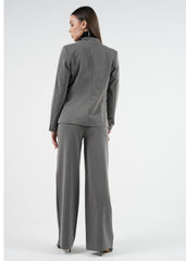 Elegant Women's Blazer with 3D Floral Detail