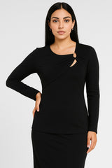 Asymmetric Ring Detail Top