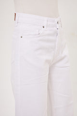 Straight Leg Solid Denim Trouser