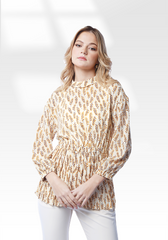 2205049- Collar Neck Blouse - Montania Shop