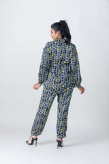 2304004- Linen Printed Pants - Montania Shop