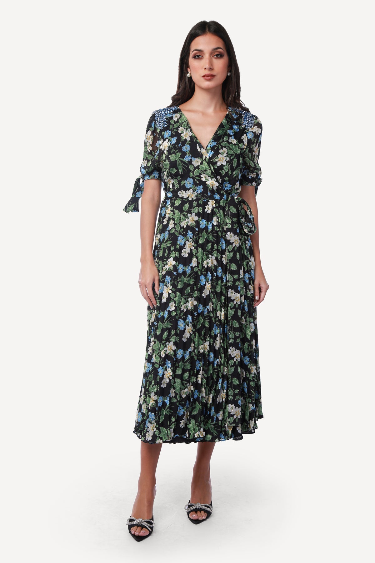 casual floral maxi dress with denim jacket How to Style a Maxi Dress for Spring