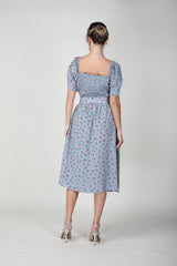 2306011- Smoke chambray Dress - Montania Shop