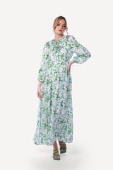 2343003- Floral Print Maxi Dress - Montania Shop